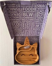 New bamboo bamboo kids / Baby Unicorn Suction Cup Bamboo Plate Free Delivery