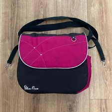 Silver Cross Pioneer cerise/black changing bag with strap & side handle attach