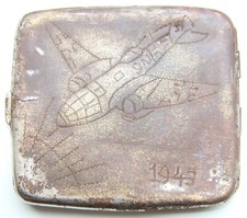 WW2 WWII Trench Art Cigarette Case 1943