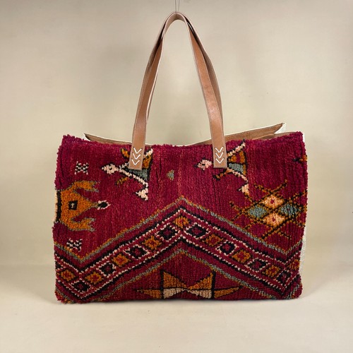 Vintage carpet bag large - carpet,