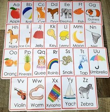 Large ALPHABET flash cards
