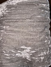 West Elm Lush Velvet QUEEN Platinum Gray Silver DUVET