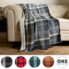 OHS Tartan Throw Sherpa Fleece