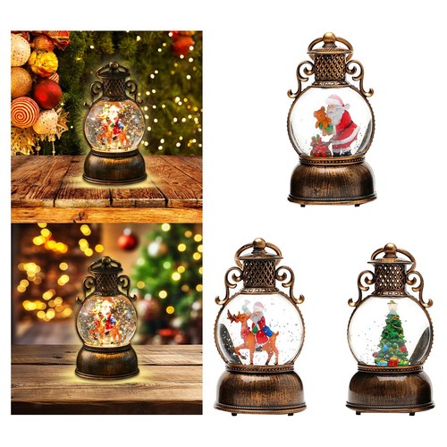 Musical christmas snow globes - snow,