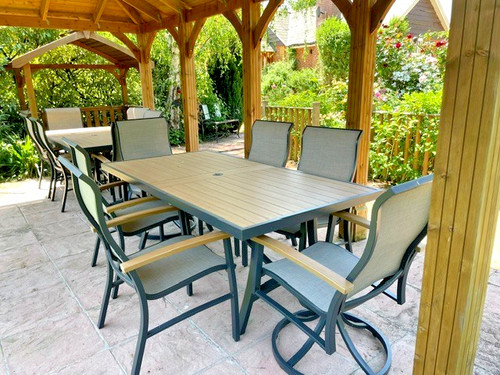 Patio table metal wood - patio, table,