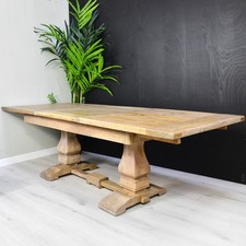 Farmhouse Rustic Reclaimed Boatwood Large Extending Dining Table