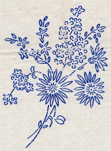 Vintage embroidery transfer - vintage,