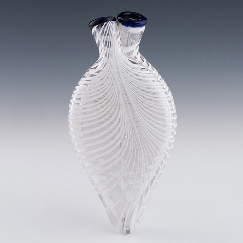 Victorian nailsea glass double - glass,