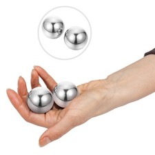  2 Pcs Health Balls for Hand Exercise Stainless Steel Finger Massage