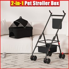 Foldable Pet Stroller Dog Cat Puppy Pram Pushchair Travel Jogging Buggy Carrier