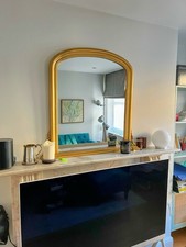 Canterbury-Style Gold Overmantle Mirror – Very Good Condition
