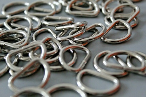 15mm silver welded rings - welded, d-rings