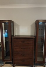 Set Drawer Chest and Bookcase Storage Cabinet