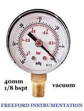 Vacuum Gauge New  40mm -1/0