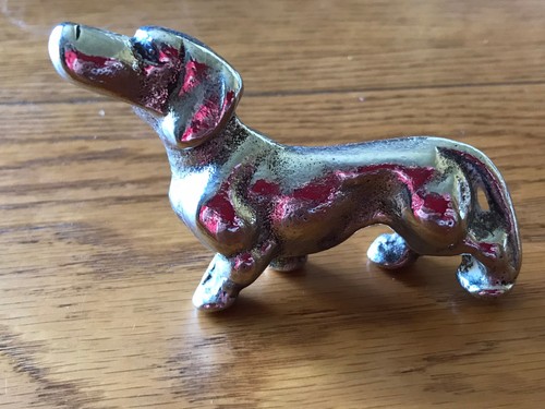 Vintage metal dachshund - metal,