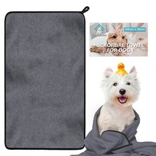 1-2 Pet Super Absorbent Microfiber Dog Bath Towel Quick Drying 100cm x 50cm