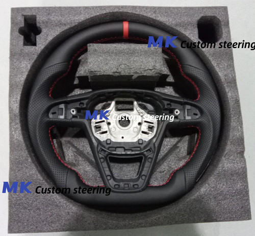 Leather flat sport steering - leather,