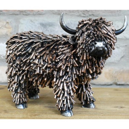 Highland cow ornament - ornament, bronze