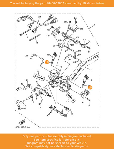 Yamaha gasket 90430 09002 oem - yamaha,