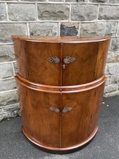 Art Deco Figured Walnut Cocktail Cabinet