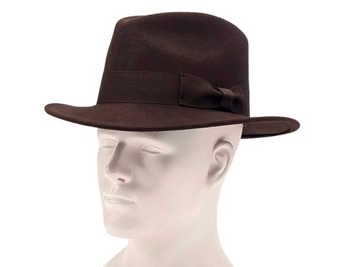 Wool brown fedora - wool,