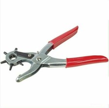 REVOLVING LEATHER PUNCH RIVET PLIER 6 SIZES DIY BELT EYELET PUNCHER 6 HOLE CUT