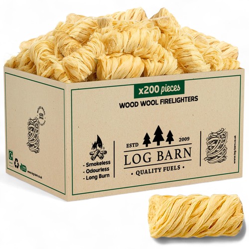 Log barn natural firelighters - log,