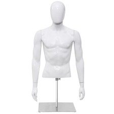 Men Mannequin Torso Upper Body Manikin Realistic Male Shop Window Display