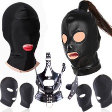 Halloween Hood Mask Head Helmet Cosplay Headgear Restraint for Adult Party Dress