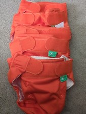 Tot Bots  Size 1 - 5 - 18lbs Orange Cloth Nappy bundle X5