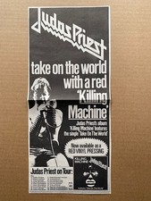 JUDAS PRIEST KILLING MACHINE MEMORABILIA Original music press advert from 1979 w