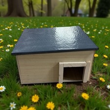Wooden Hedgehog House & Hibernation Shelter Feeding Station 2 Section Chambers