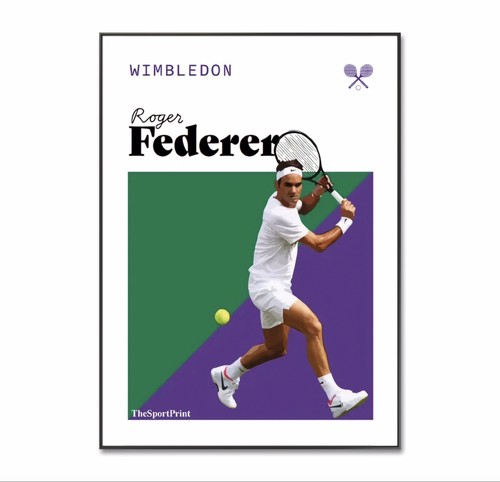 Wimbledon tennis poster roger - tennis,