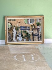 Vintage Large Ornate Gold Wall Mirror Wood And Plaster Rectangular Antique Style