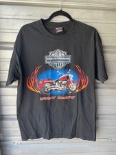 Vintage 2001 Harley Davidson Cycles Fat Boy Logo Temecula CA T-Shirt Men's L