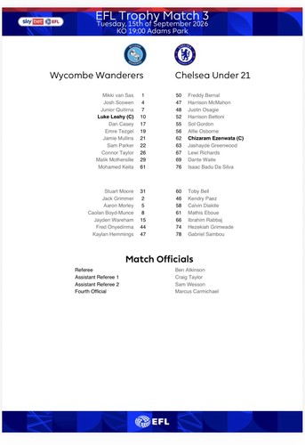 Efl trophy match 9 - efl,