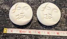 Handmade Stonecast Sun & Moon Stones for Painting/Designing (Set of 2)