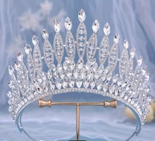 Tall Large Crystal Tiara