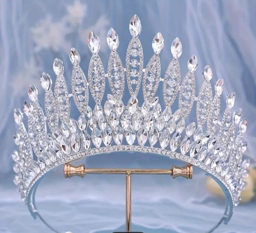 Tall large crystal tiara - tall,