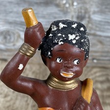 Vintage Chalkware Hawaiian Hula Dancing Girl Dashboard Nodder Bobble