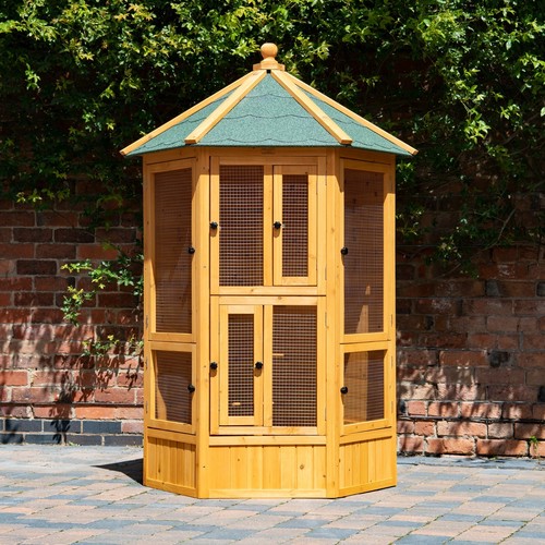 Hexagonal bird aviary - hexagonal,