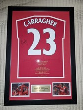 Jamie Carragher, Liverpool Legend, Framed Signed Honours Shirt with COA