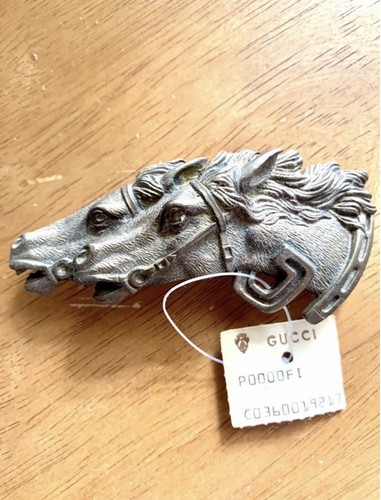 Gucci double horse belt buckle - gucci,