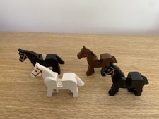 Lego Horses x4 - 2x Black 1x