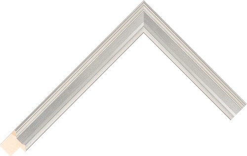 22mm wide silver bevel - 22mm, wood