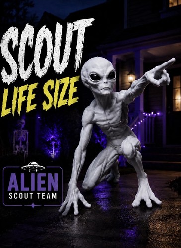 Life size alien - life, statue