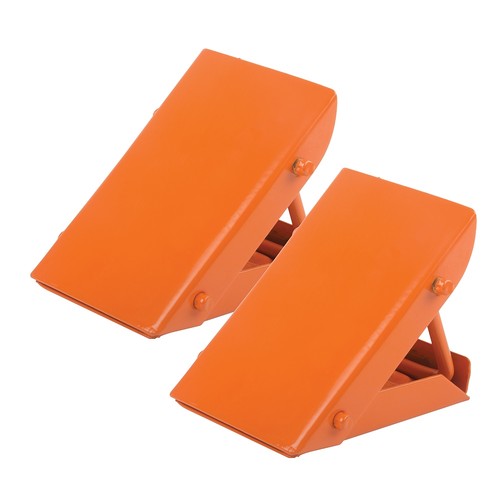 Folding steel wheel chocks - steel,
