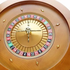 20" Wood Roulette Wheel – Sold As-Is (Cosmetic Damage)