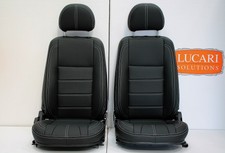 Black grained vinyl white Stitch TDCI front seats Fit Land Rover Defender 90/110