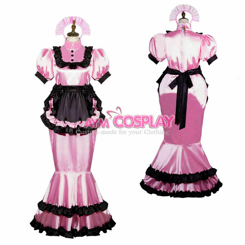 Sissy maid satin - dress, fish